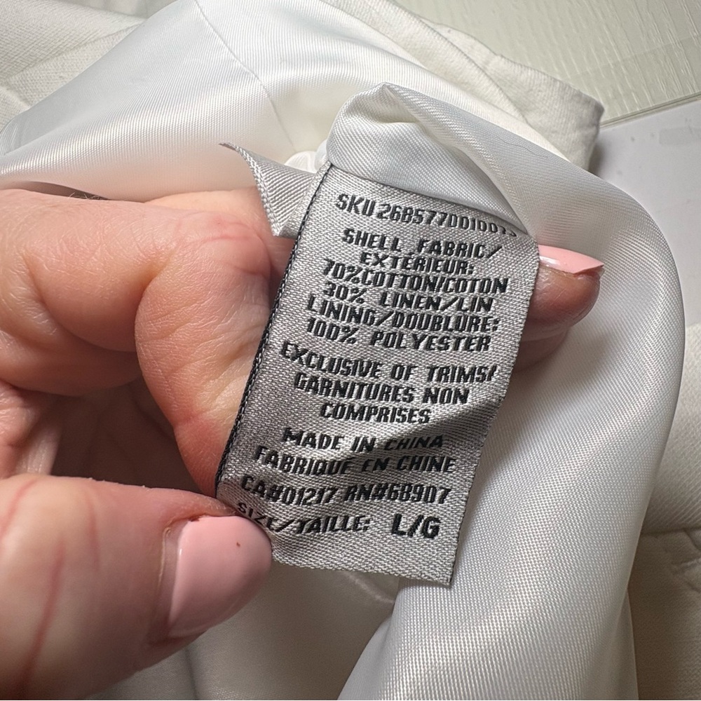 Beach Wedding White Linen Cotton Vest and Trousers 2Piece Suit Set Quiet Luxury - Picture 6 of 13